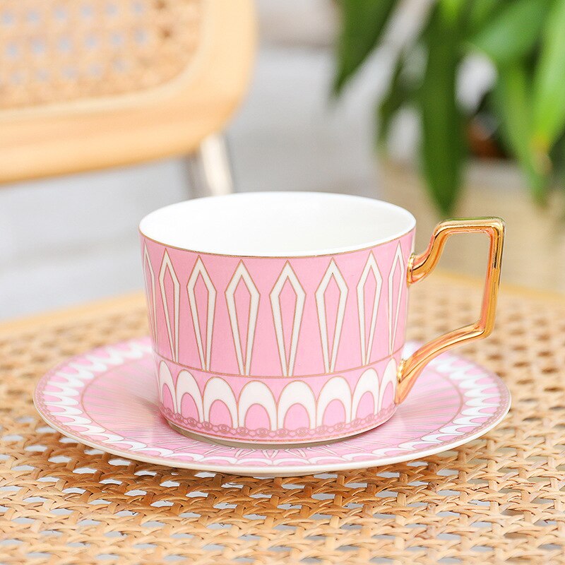Marokko Stil Kaffee Tische Tasse mit Untertasse Porzellan Tasse einstellen für Heimat Küche Büro Tisch Getränk für Hochzeit: 10