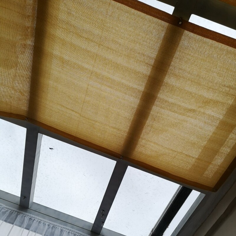 Thick 96% Sun Shade Rate Sunshade Net Lightly Yellow Window Net Window Awning Shade Sail Awning Anti-UV Garden Yard Shade