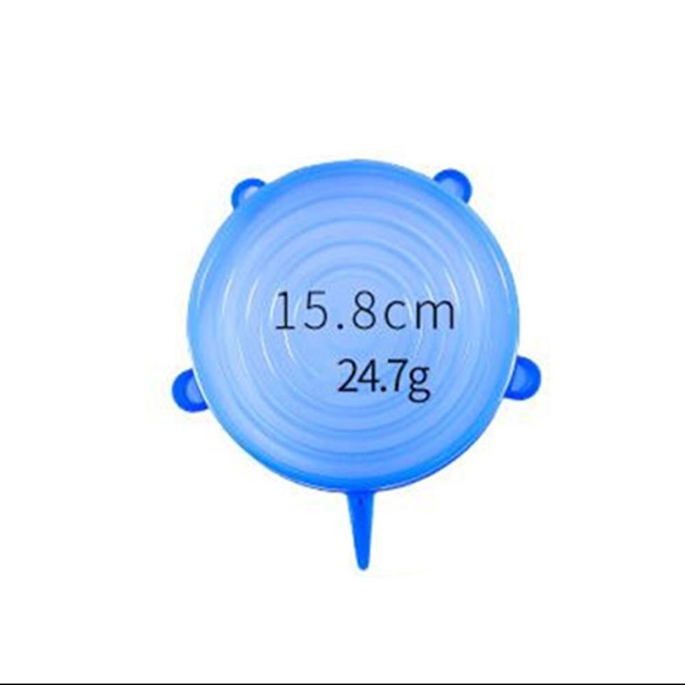 1Pcs Siliconen Deksel Stretch Deksels Universele Siliconen Kom Pot Deksel Siliconen Cover Pan Koken Voedsel Verse Cover Magnetron Cover: 15.8cm