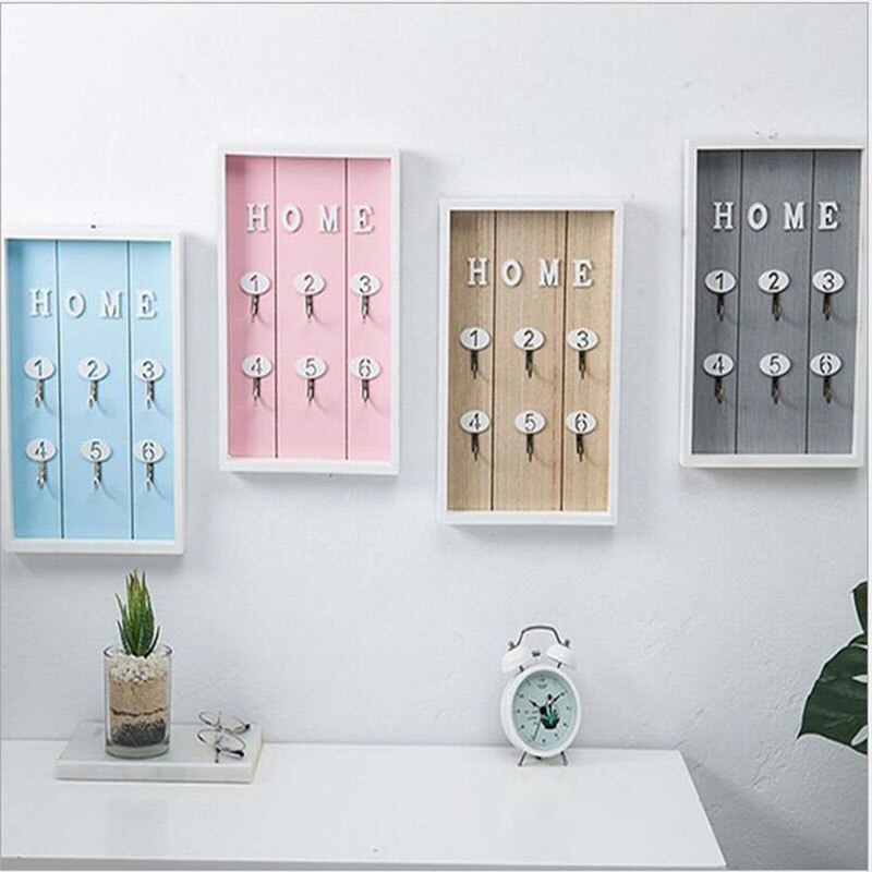 Foyer Key Storage Box Restaurant Milk Tea Shop Wall Storage Rack Decoration Wall Hangings Home Decoration Key Rack