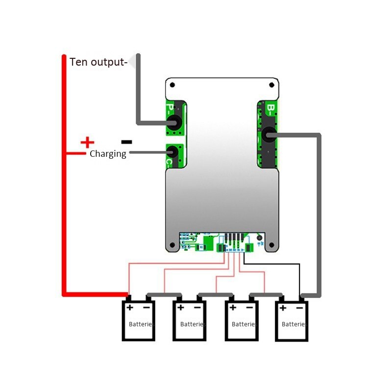 4S 12V 100A Bms Lithium Batterij Oplader Bescherming Boord Met Power Batterij Balans Verbeteren Pcb Bescherming Boord