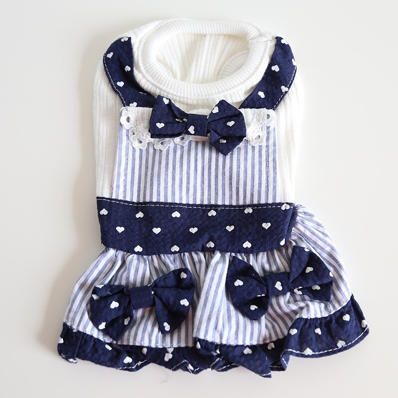 Vestido con lazo para perro, ropa para mascotas, vestido de Lolita para gato, traje de Chihuahua maltés, productos para cachorros: Girl style / L