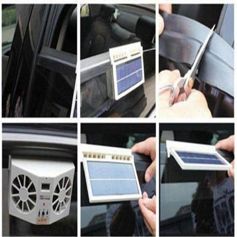 1Set Solar Auto Ventilator/Dubbele Hood Auto Ventilator/Solar Auto Desuperheater (Zwart)