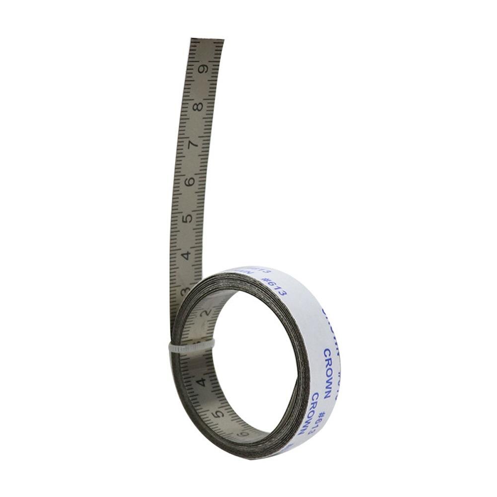 Règle plate mécanique auto-adhésive pour Table, échelle Positive 0-6m en acier inoxydable