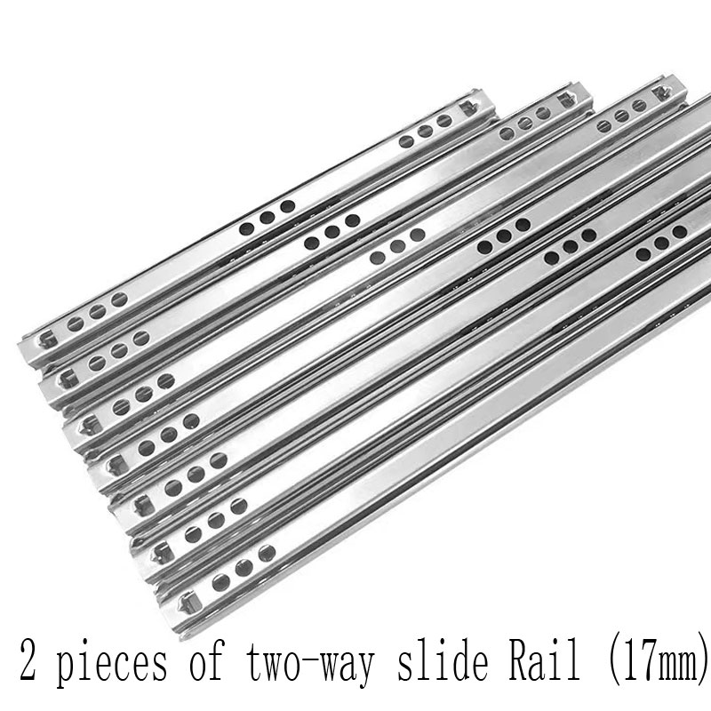 2PCS Kitchen Cupboard Drawer Slides Furniture Guide Rail Full Extension Parts For Kitchen Cabinets Cupboard Wardrobe Drawers