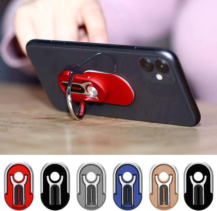 Vingerring telefoonhouder standaard beugel universele mini telefoonhouder draaibaar voor auto ventilatierooster mobiele telefoon achterkant sticker opvouwbaar