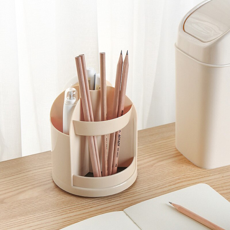 Multi-function 7 Grids Office Desktop Rotating Pen Holder Stationery storage Box Pencil Case Desk Organizer Office Supplies