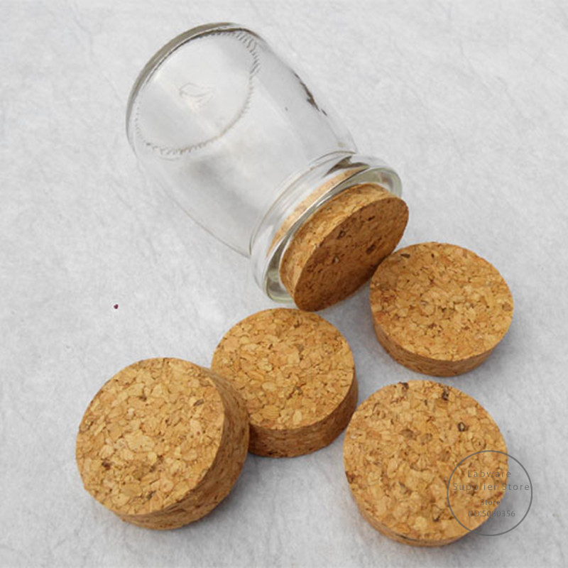 5pcs Top DIA 32mm to 78mm Wooden Cork Lab Glass Bottle Stopper Kettle Pudding Bottle Cork Cap Burette Tube Wood Lid