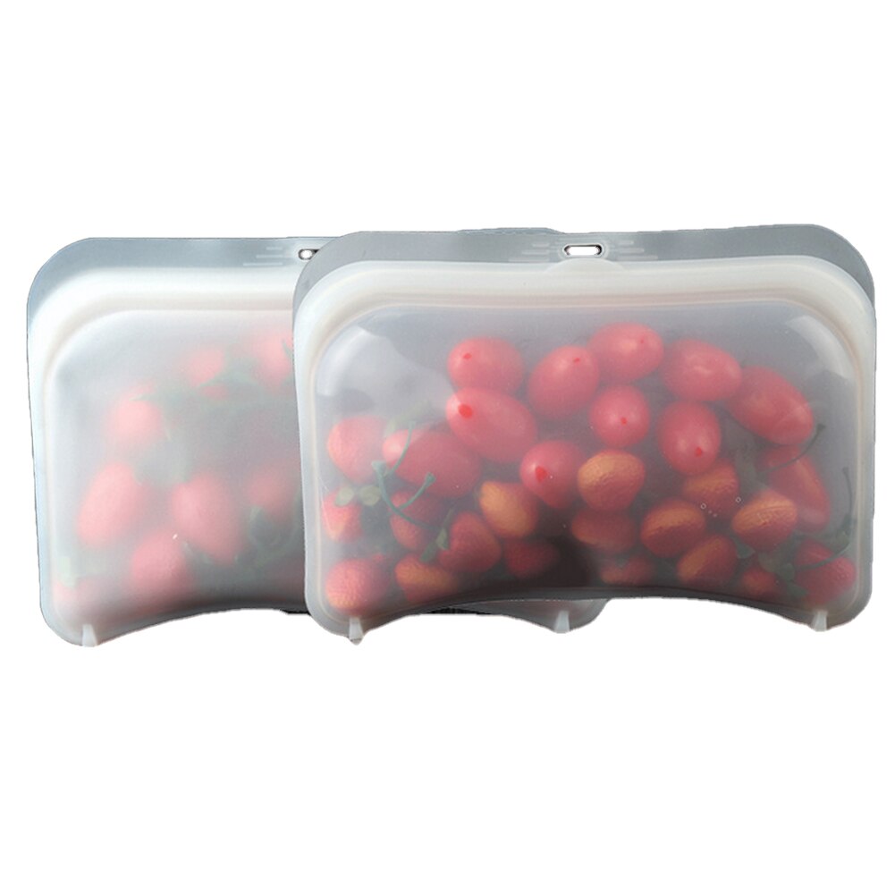 Silicone fresh-keeping bag Food Grade Freezing High Tightness Fruit Vegetable Packaging Refrigerator Food Storage Bag 1 Pc