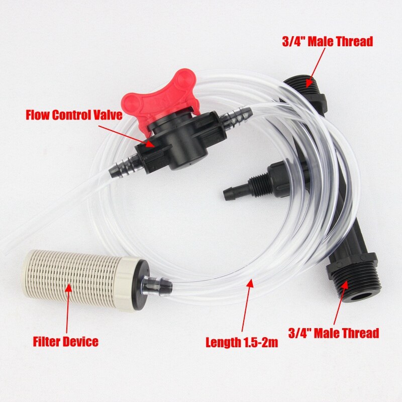 1/2" 3/4" 1" Integrated Venturi Fertilizer Injector Micro Spray Drip Irrigation Fertilizer Applicator Gardens Integration Suite: 3I4 Male Thread