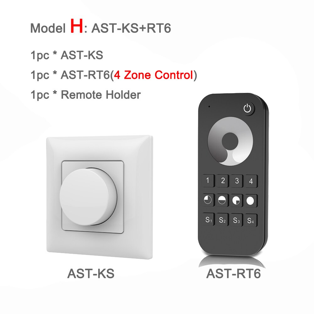 Triac Led Dimmer 220V Draadloze 2.4G Rf Afstandsbediening Wifi Smart Knop Triac Dimmer Wall Mount Lichtschakelaar Voor AC110V 230V Led Lamp: Model H
