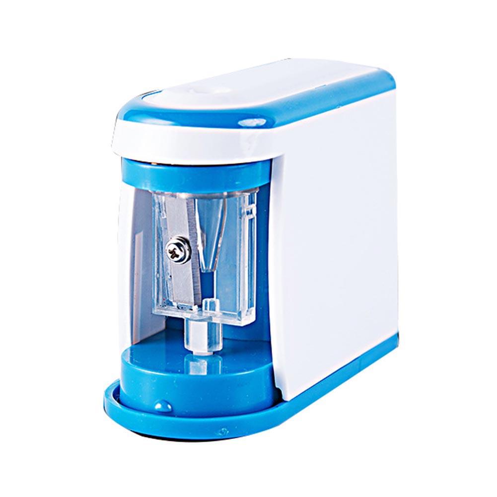 Electric Automatic Pencil Sharpener Safe Student Helical Steel Blade Sharpener for Artists Students School Office Stationery: Blue