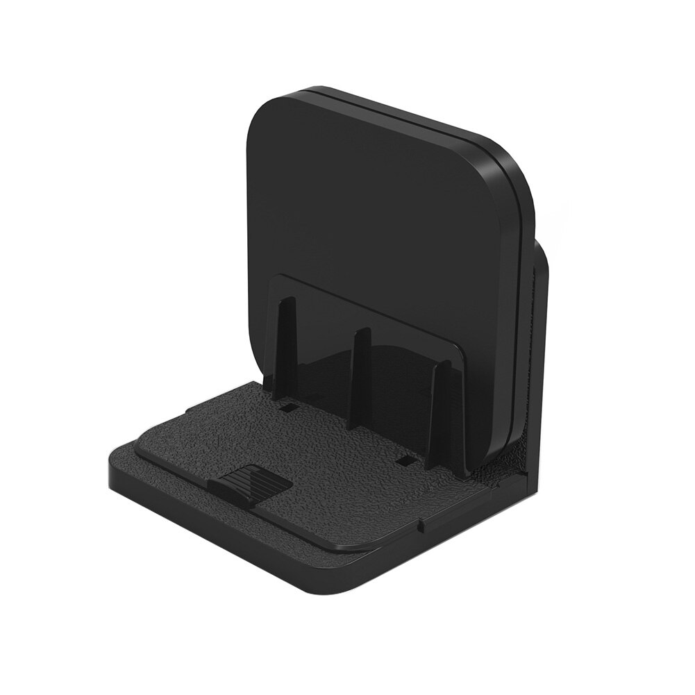 Universalstativ tv-box fäste modem lätt att installera justerbar vinkel stabil hem liten enhet kontor vardagsrum väggmonterad: Svart