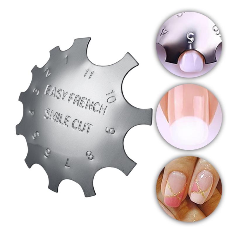 Easy French Tip Line Edge Cutter Stencil Trimmer Tool Smile Shape Clipper Multi-size Styling Forms Nail Art Tools TSLM1: 03