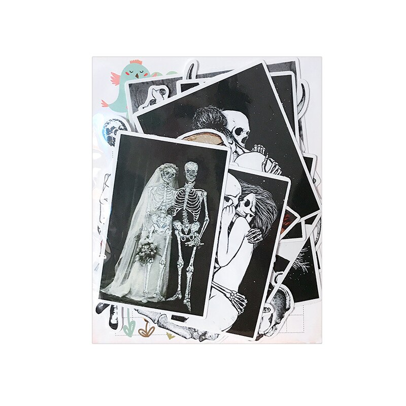 23pcs cute skull 02 series stickers DIY scrapbooking album mobile phone computer diary happy planner decorative stickers