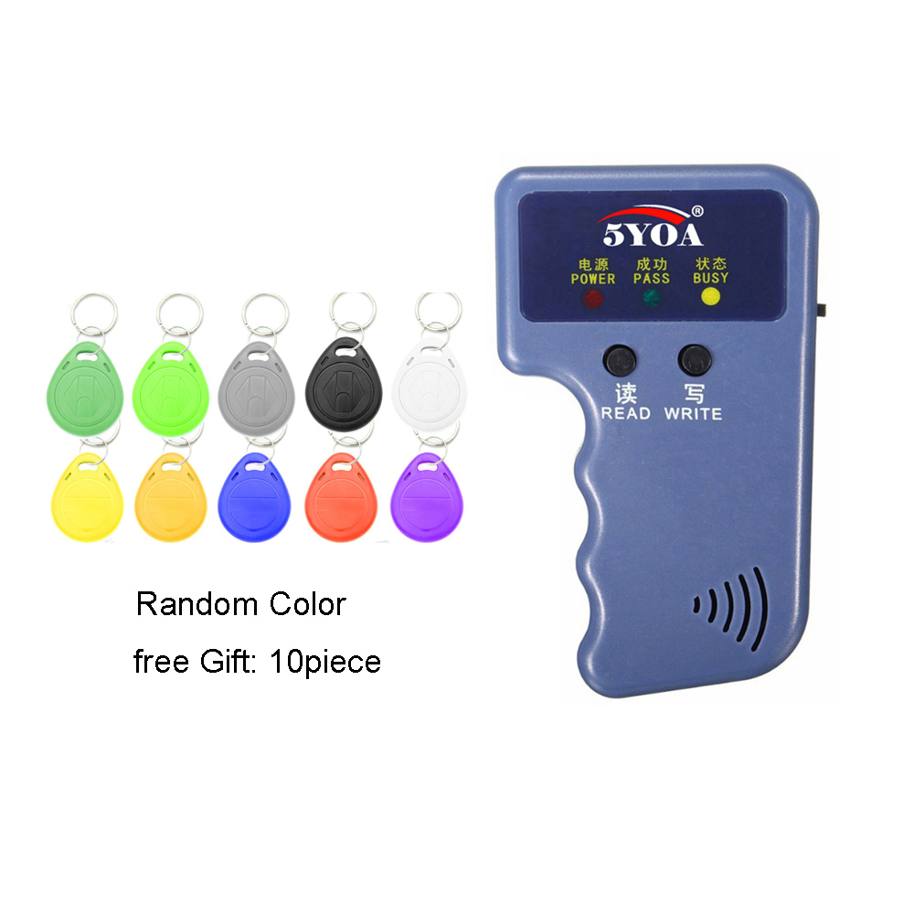 125KHz ID card reader access control Reader with 10pcs EM keychains RFID Proximity Security Door For Door Lock System