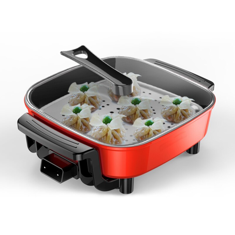 Household Multi-purpose Electric cooker 6L Capacity non-stick pot support Fried Steak Fish Hotpot Multi Cooker