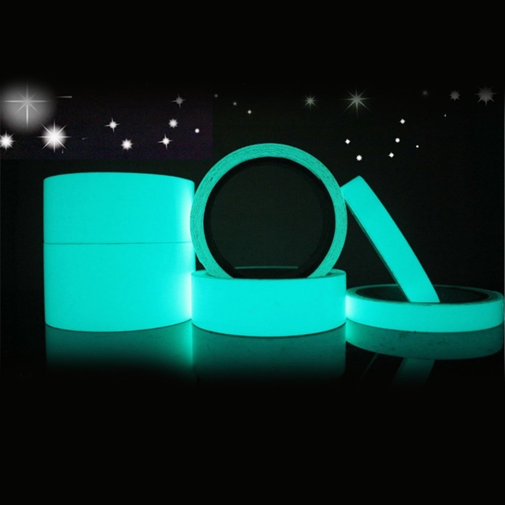 Reflective Glow Tape Self-adhesive Sticker Removable Luminous Tape Fluorescent Glowing Dark Striking Warning Tape