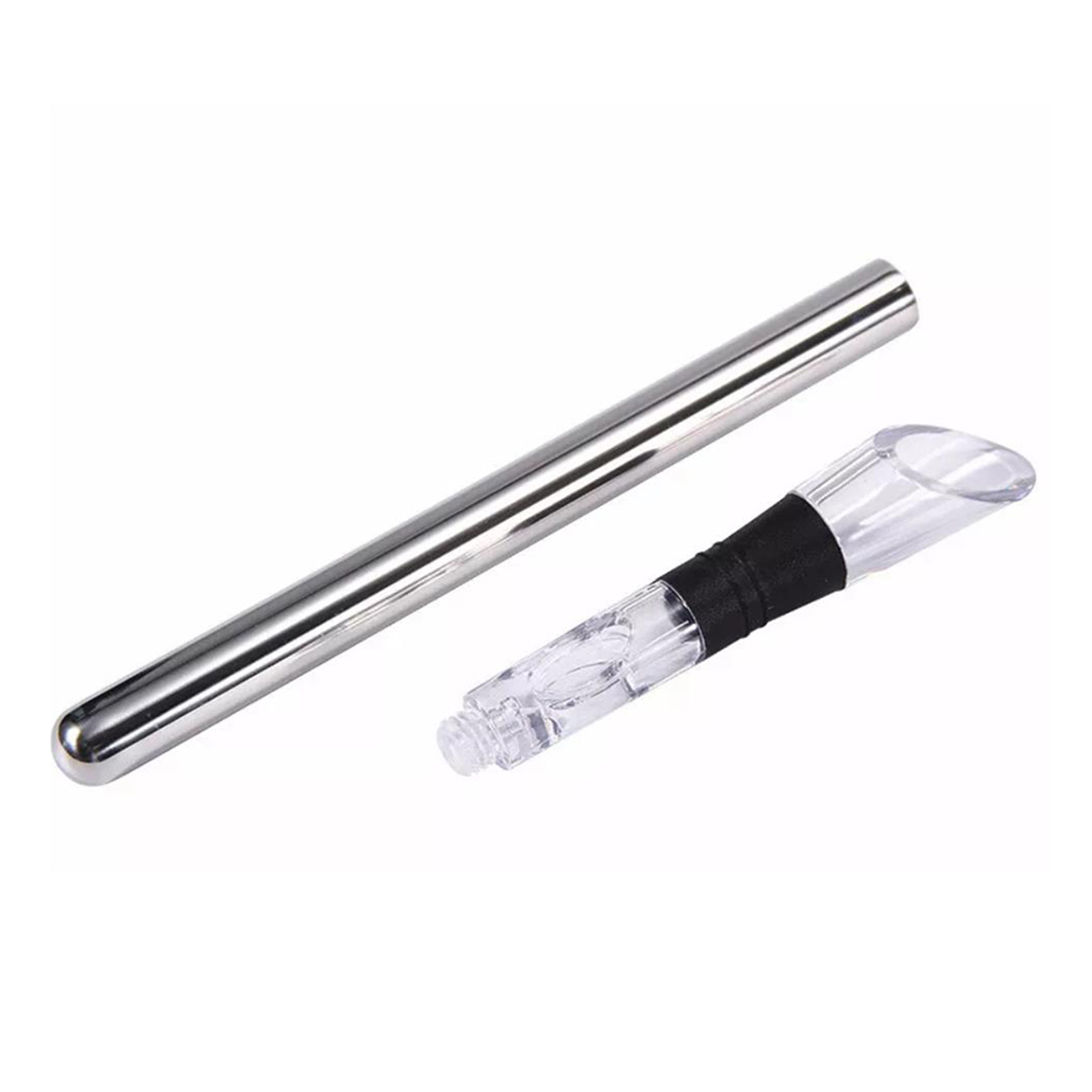 3-in-1 wijnkoelstok roestvrij staal wijnkoelstok Rapid IJslandse wijnkoelstaaf met beluchter / uitwendiger voor wijnliefde