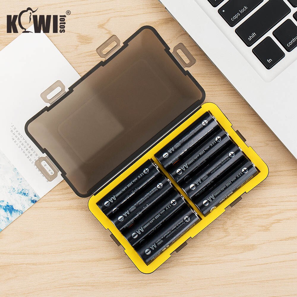 KIWI Silicone Waterproof Battery Storage Box Battery Holder Case For 8 AA or 14500 Batteries Container Organizer Box Case