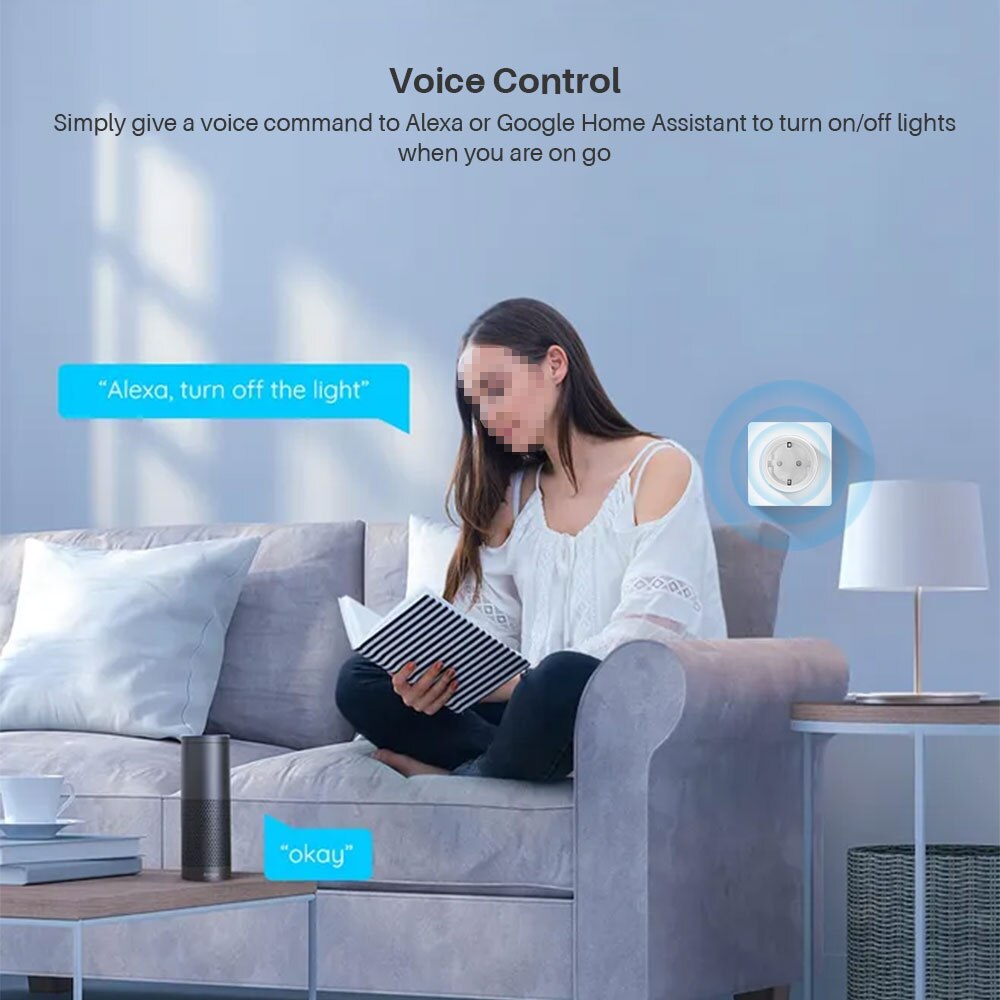 Tuya Wifi Smart Plug 20A Met Power Monitor Smart Leven App Afstandsbediening Intelligente Socket Compatibel Met Alexa Google Thuis