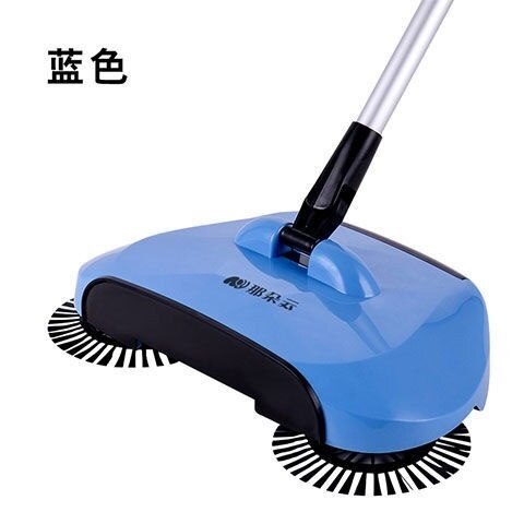 Zimmer Teppich Hand drücken Kehrmaschine Reinigung Besen Edelstahl Hand drücken Kehrmaschine Pinsel Boden Stofzuiger Haushalt Artikel DF50HPS: Blau
