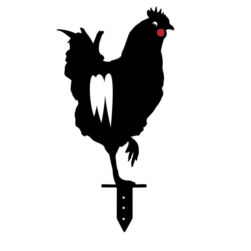 Hen Yard Decor Black Chicken Yard Art Easter Decoration Acrylic