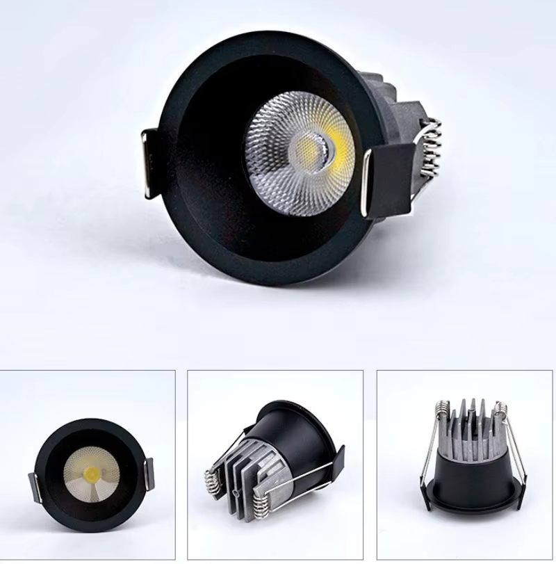 Mini foco LED regulable, luz de techo antideslumbrante COB, luz empotrada para dormitorio, cocina, vitrina de vino, luz de exhibición: S / orange / 10 W
