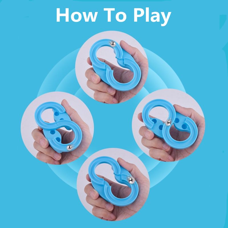 Stress Relief Toy 8 Track Fidget Pad Spinner Challenging Desk Toy Handle Toys Q6PD