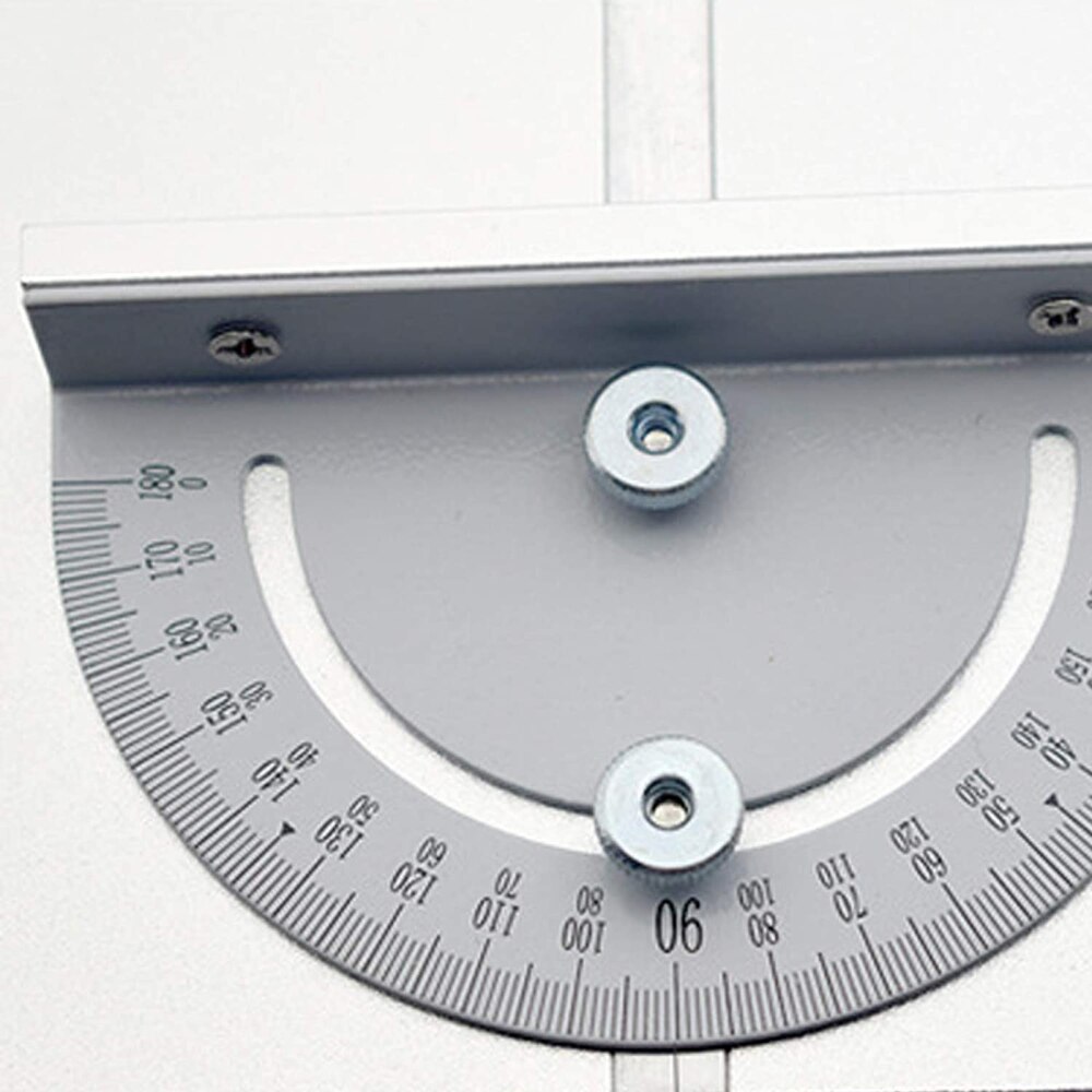 Règle de poussée d'angle de scie de Table, Mini outil de mesure, outils de travail du bois de style T, rapporteur Compact argenté de haute précision