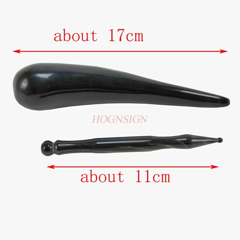 2pcs Horn Point Acupuncture Cone Body Care Tool Massage Sticks Meridian Pencil Pressure Push Liver Increase Thick Round Stick