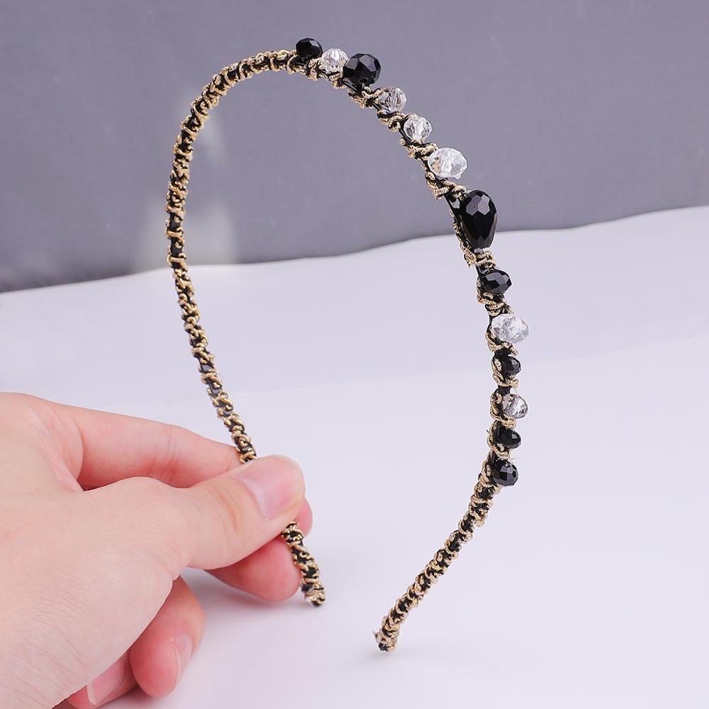 Aurstria-bandeau cheveux cristal arc-en-ciel | Accessoire pour mère de mariée, 14 couleurs, avec larges bords, strass,: 03