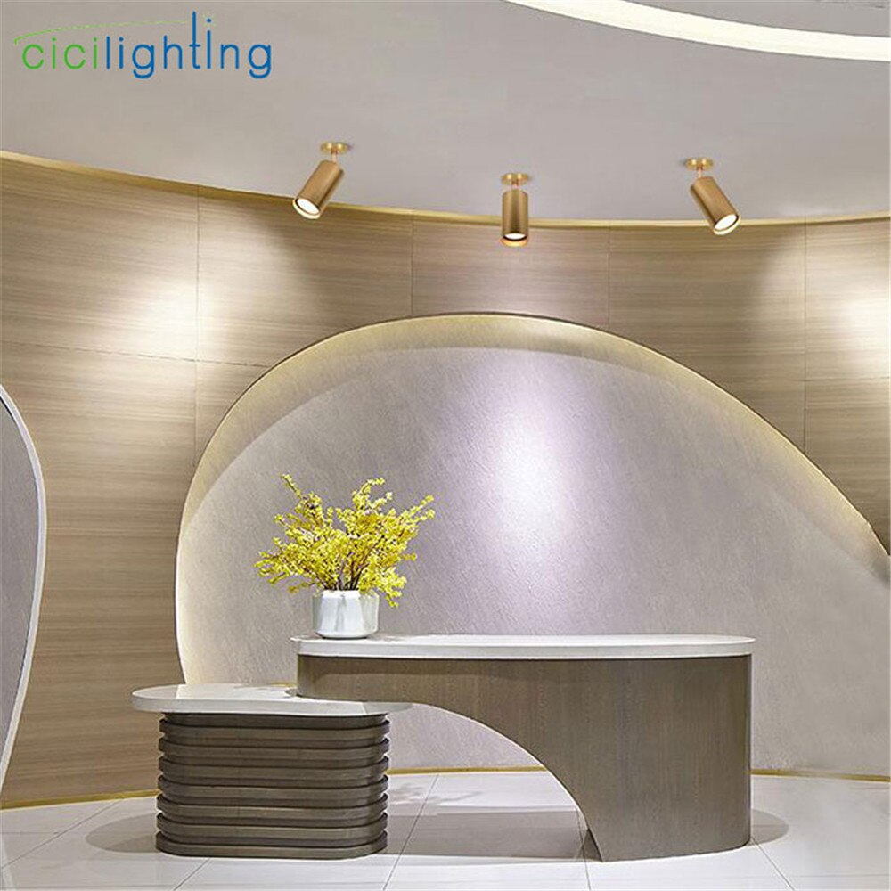 Moderne 7W GU10 LED Spoor Spots COB Plafond Lampen zwart wit golden Verstelbare AC85-260V Verlichtingsarmaturen Woonkamer Winkel