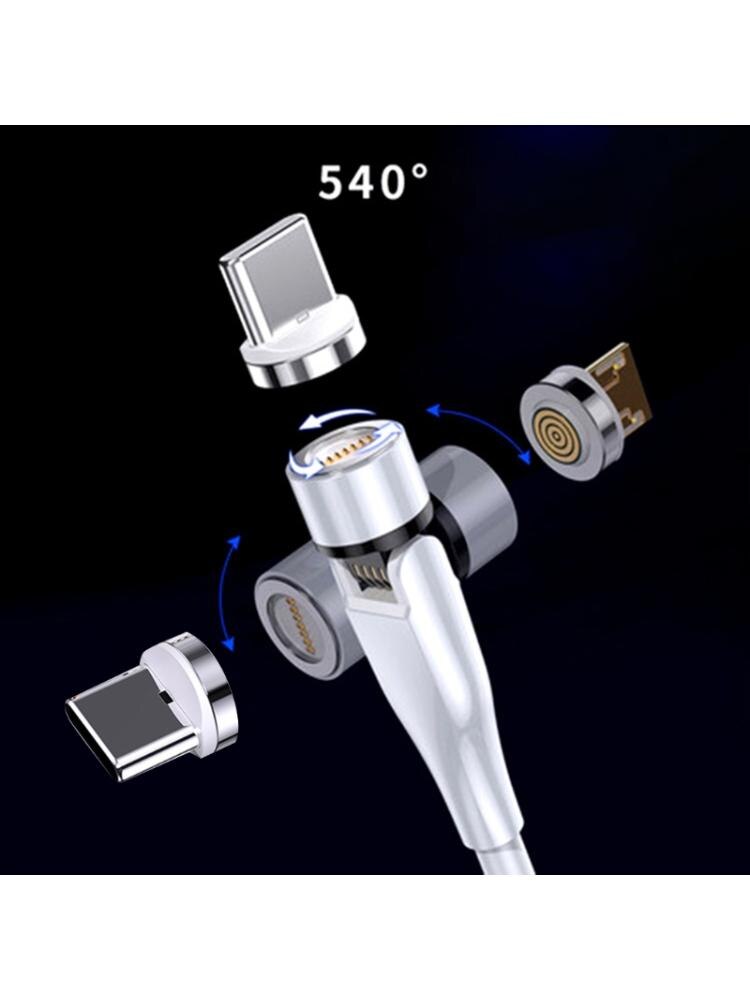3A Magnetische 360 ° + 180 ° Rotation USB Schnelle Ladekabel Typ C Micro Ladegerät Kabel AXYF