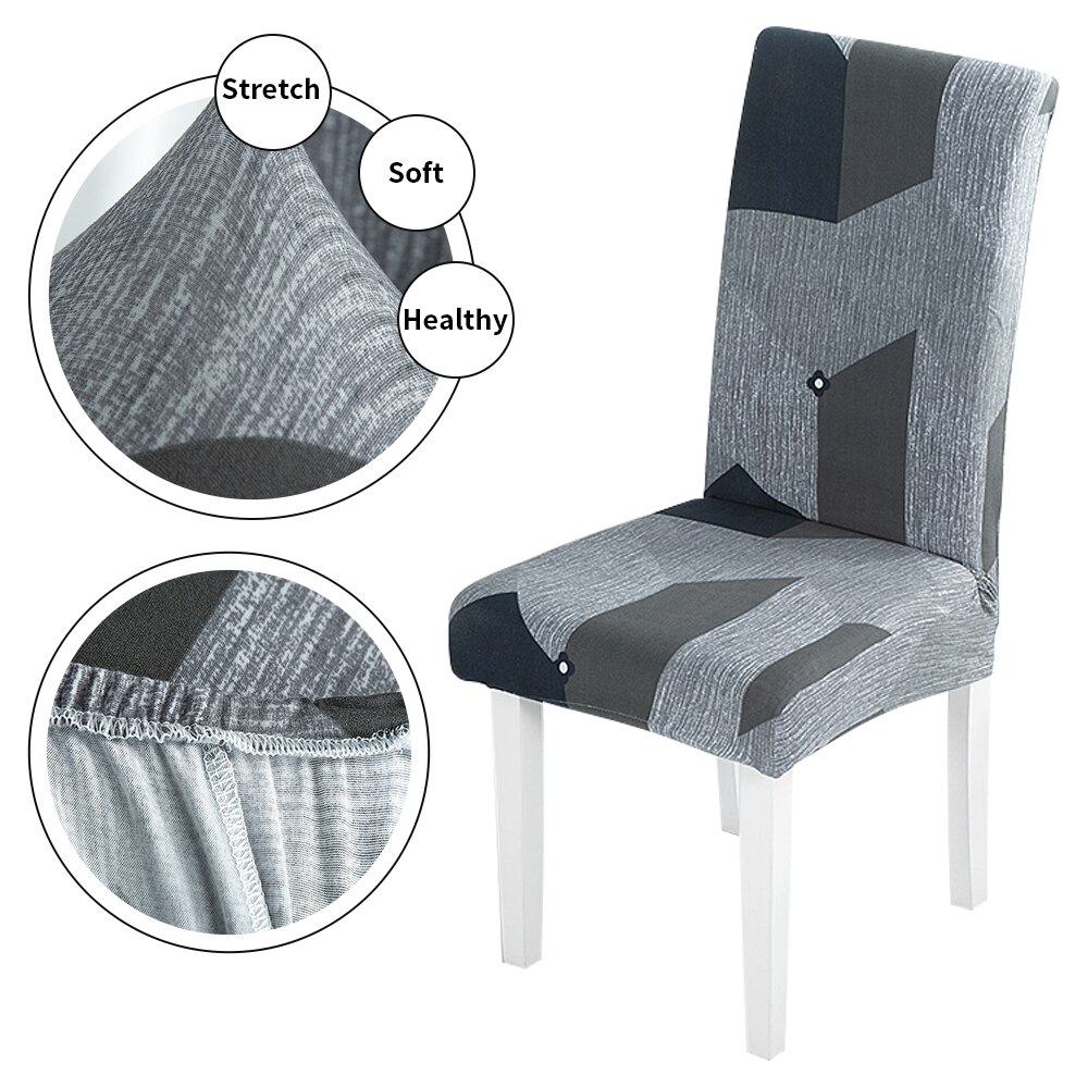 Geometrische Spandex Stuhl Abdeckung strecken Elastische Hussen Stuhl Sitzbezüge Für Esszimmer Küche Hochzeit Bankett Hotel: Stil 12
