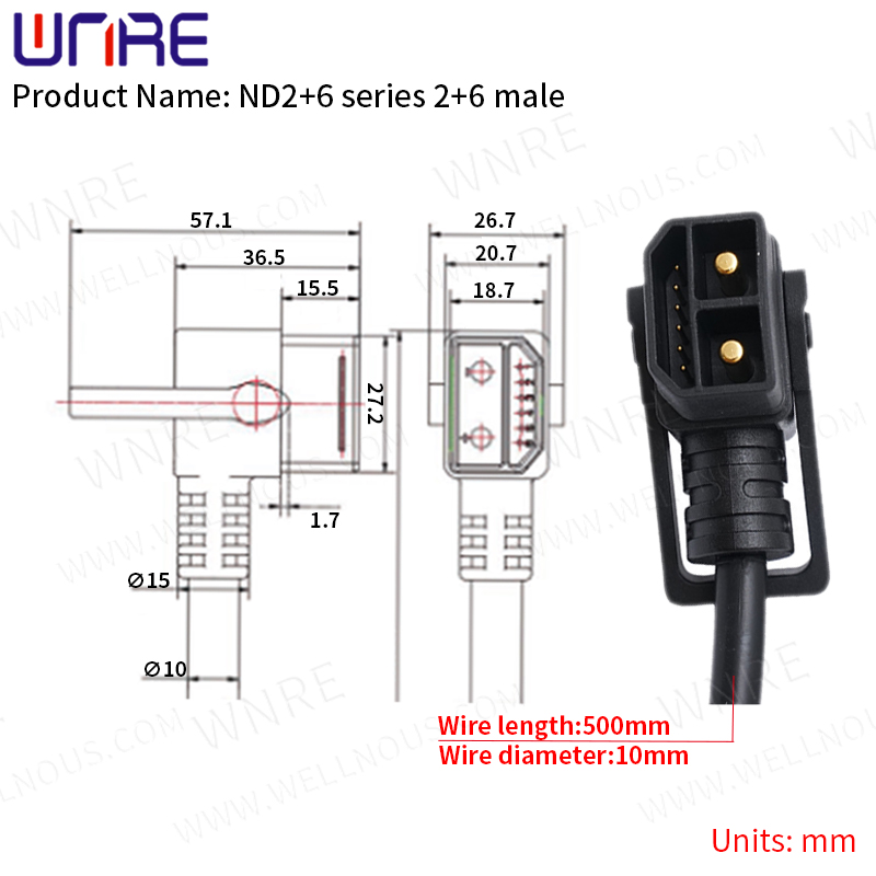 E-BIKE Battery Connector IP67 Scooter Socket Electric Bike Charging Plug Batteries Charging Waterproof Plug With Cable Wire