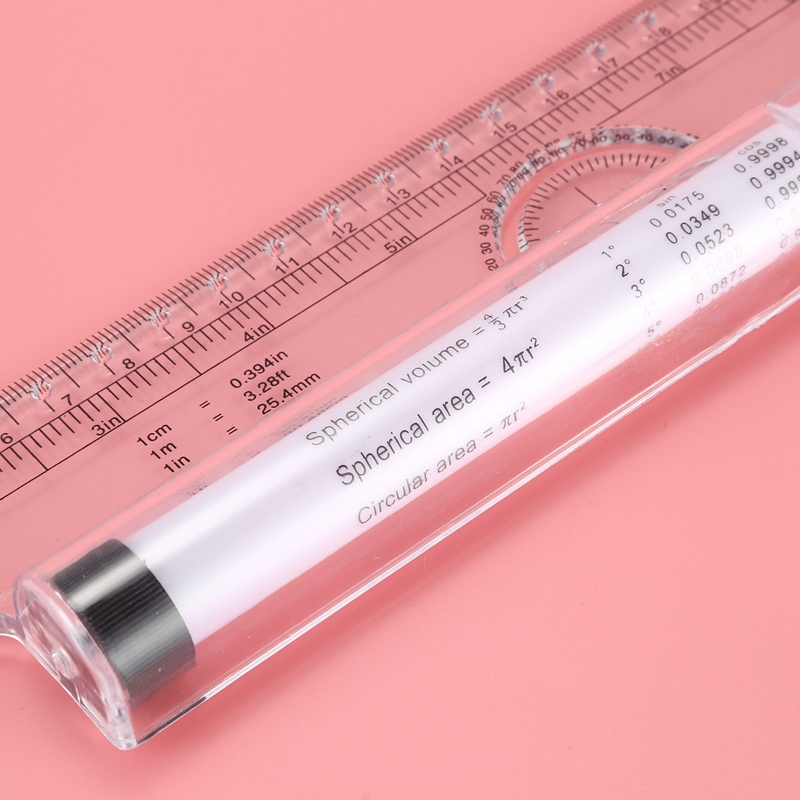 Multifunctionele Meten Gradenboog Template Tekening Rolling Regel 30 Cm