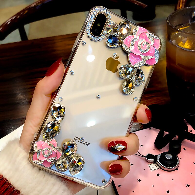 For ZTE Blade A3 A5 A7 V9 V10 Vita L8 Axon 7 Nubia Z17 Z11 Max N1 Diamond Bow Cover Pearl Rhinestone case: Blade V10 Vita