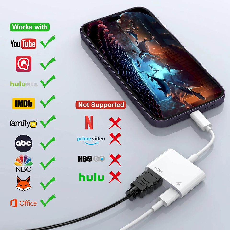 Voor Apple L naar HDMI Digitale AV Adapter Voor iPhone 14 Pro Max 13 12 11 XS X XR HDMI Projector Sync scherm Converter Met Opladen