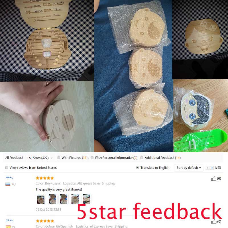 Portugisisk gresk naturlig tre baby gutt jente falt tannboks oppbevaring trekasse lagre melketenner samling arrangørholder
