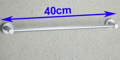 Aluminium Bathroom Accessory,Single Towel bar,Towel Rail, Anit-Rust Round Towel Holder,Bathroom Product YT-12196: L is 40 cm