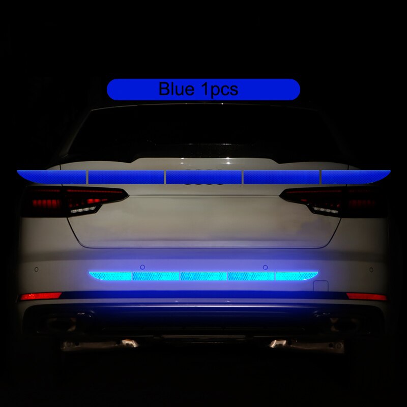 Car Reflective Tape Warning Mark Reflective Exterior Car Trunk Stickers DIY: Blue