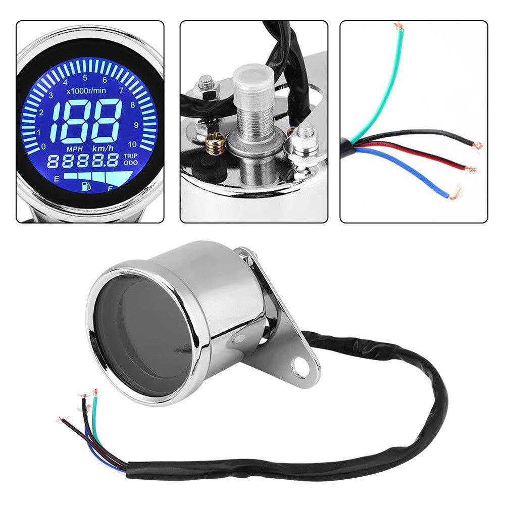 Motorfiets Lcd-scherm Snelheidsmeter Kilometerteller Techometer Fuel Gauge Voor Meest Populaire 12V Motor Kilometerteller