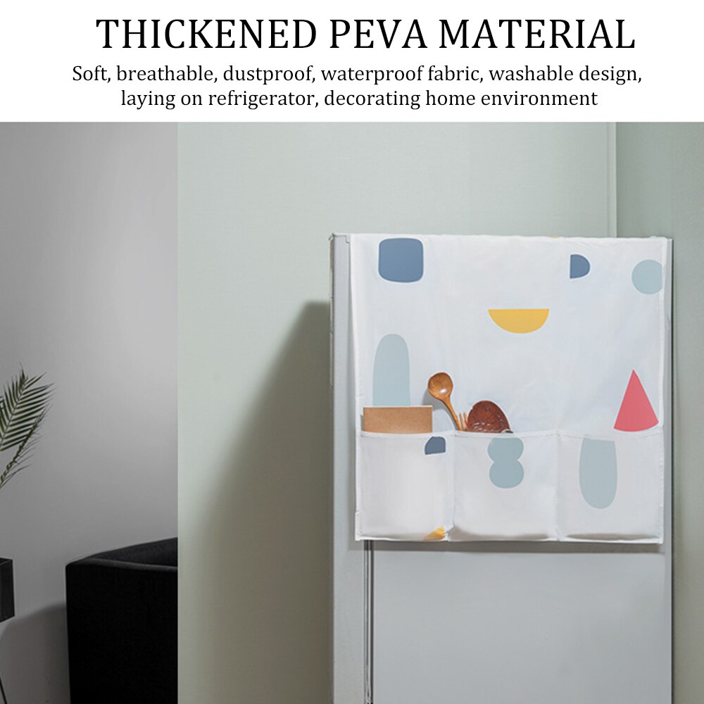 Keuken Anti-stof Waterdicht Koelkast Covers Magnetron Cover Met Opbergtas Voor Thuis Stofkap Schoon Accessoires