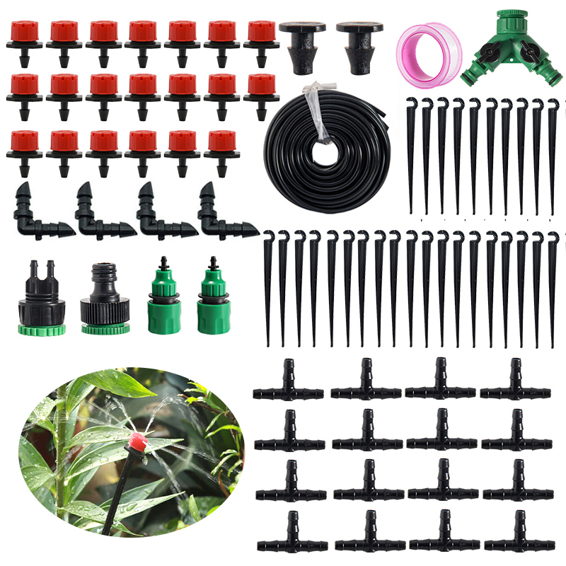 Sistema de riego por goteo de 10M-30M, juego de mangueras de riego automático de 4/7mm, goteros de invernadero, Kit de riego de ahorro de agua