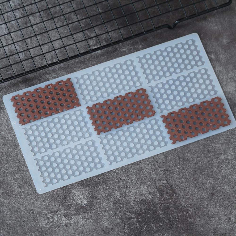Bikakeform silikonform kake dekorasjonsverktøy sjokolade overførings ark form bakstencil sjablong