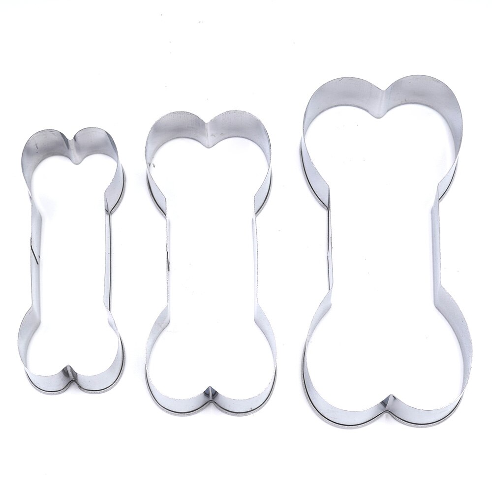 Moule à biscuits en acier inoxydable, 3 pièces, en os de chien, pour biscuits, Fondant, pâtisserie, outil de cuisson, décoration de gâteaux, Sugarcraft