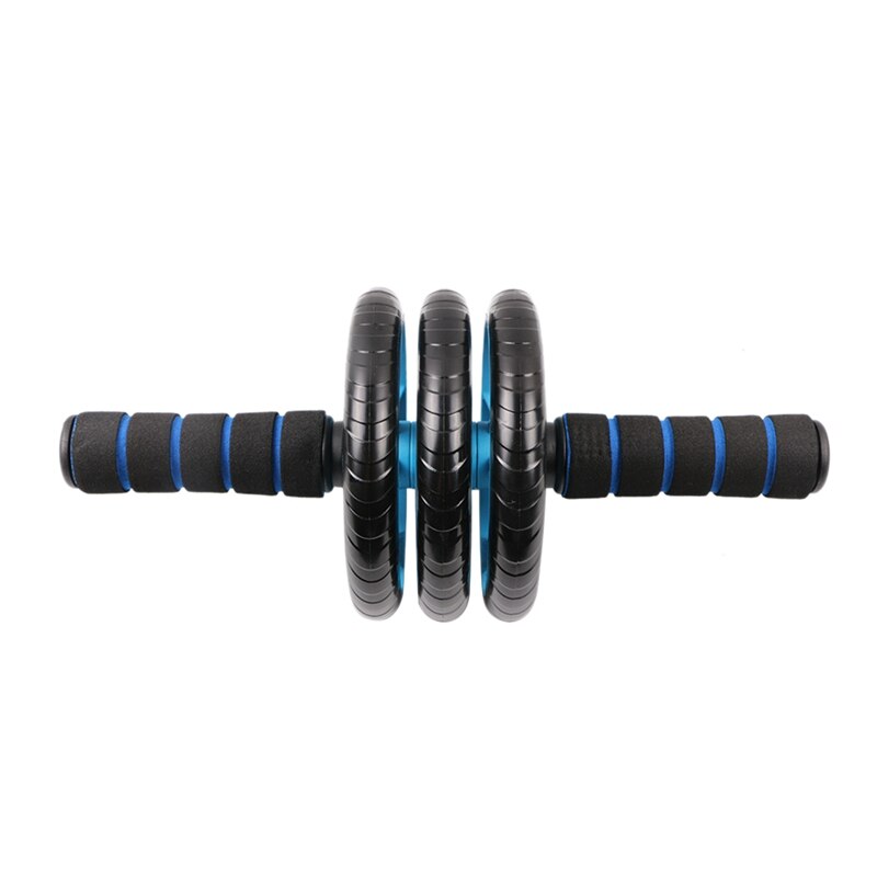 Trehjulede ab-ruller abinal øvelse abs hjulrulle fitness hjemme sport træningsudstyr unise fitnessudstyr: Blå
