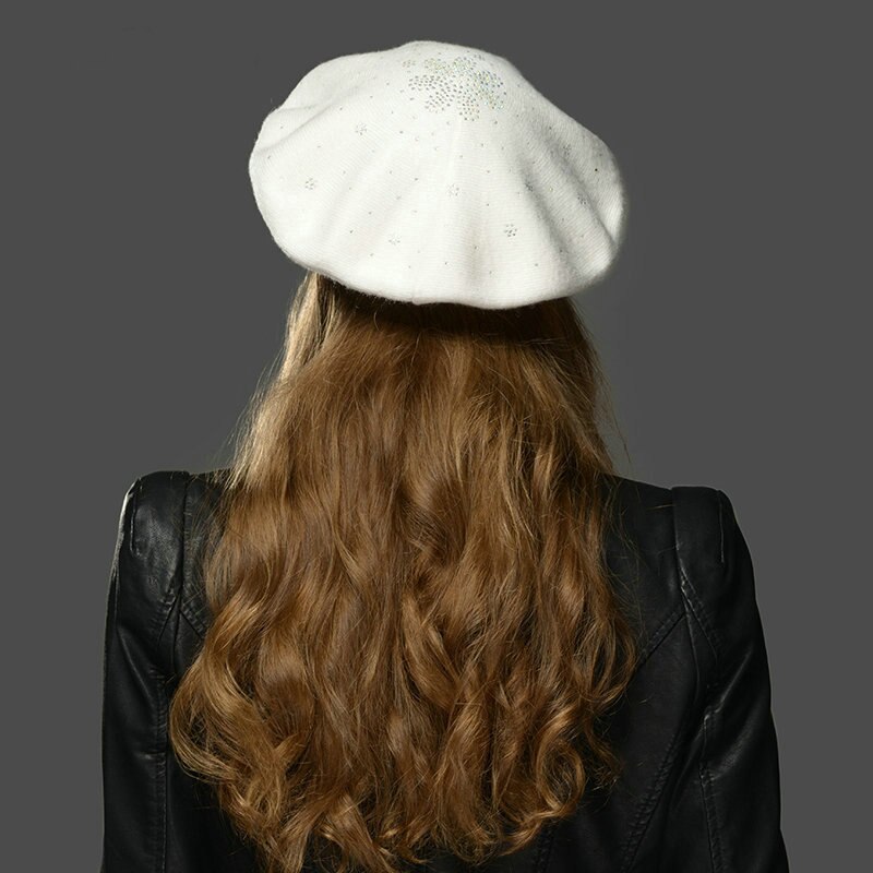 Vinterhatt damer baretter ull cashmere lue kvinner merke casual panser kvinne vintage strikket lue for jenter