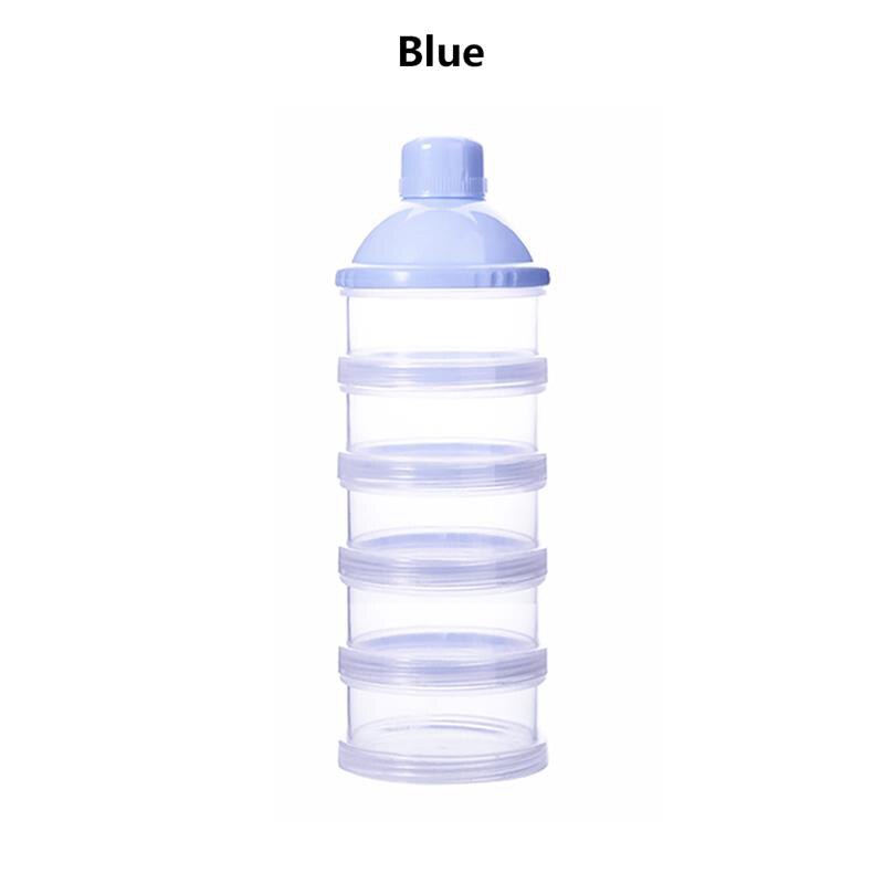 Portátil leite em pó fórmula dispensador de alimentos recipiente de armazenamento caixa de alimentação do bebê crianças criança multi-camada de armazenamento de alimentos para bebê: 5 Layer Blue